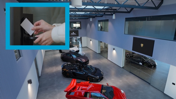 How digital access protects a luxury car dealership, meeting its needs in both security and design